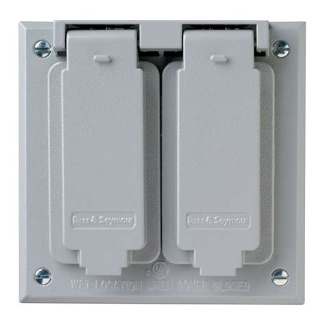 2-gang metal box cover data sheet|weatherproof 2 gang outlet cover.